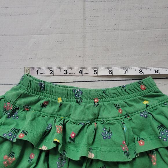 Hanna Andersson Size 5 Three Tiers Scooter Skirt Skort Floral Print Green - Picture 2 of 6